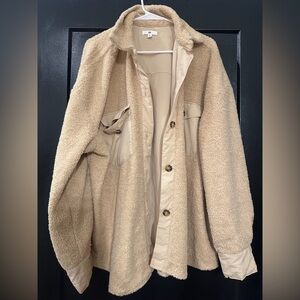 BP Cream Teddy Shacket